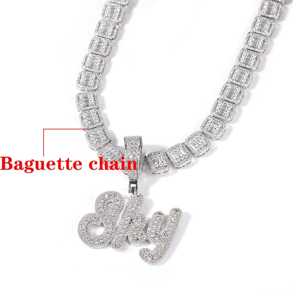 Custom Brush Script Name Necklace - Unisex