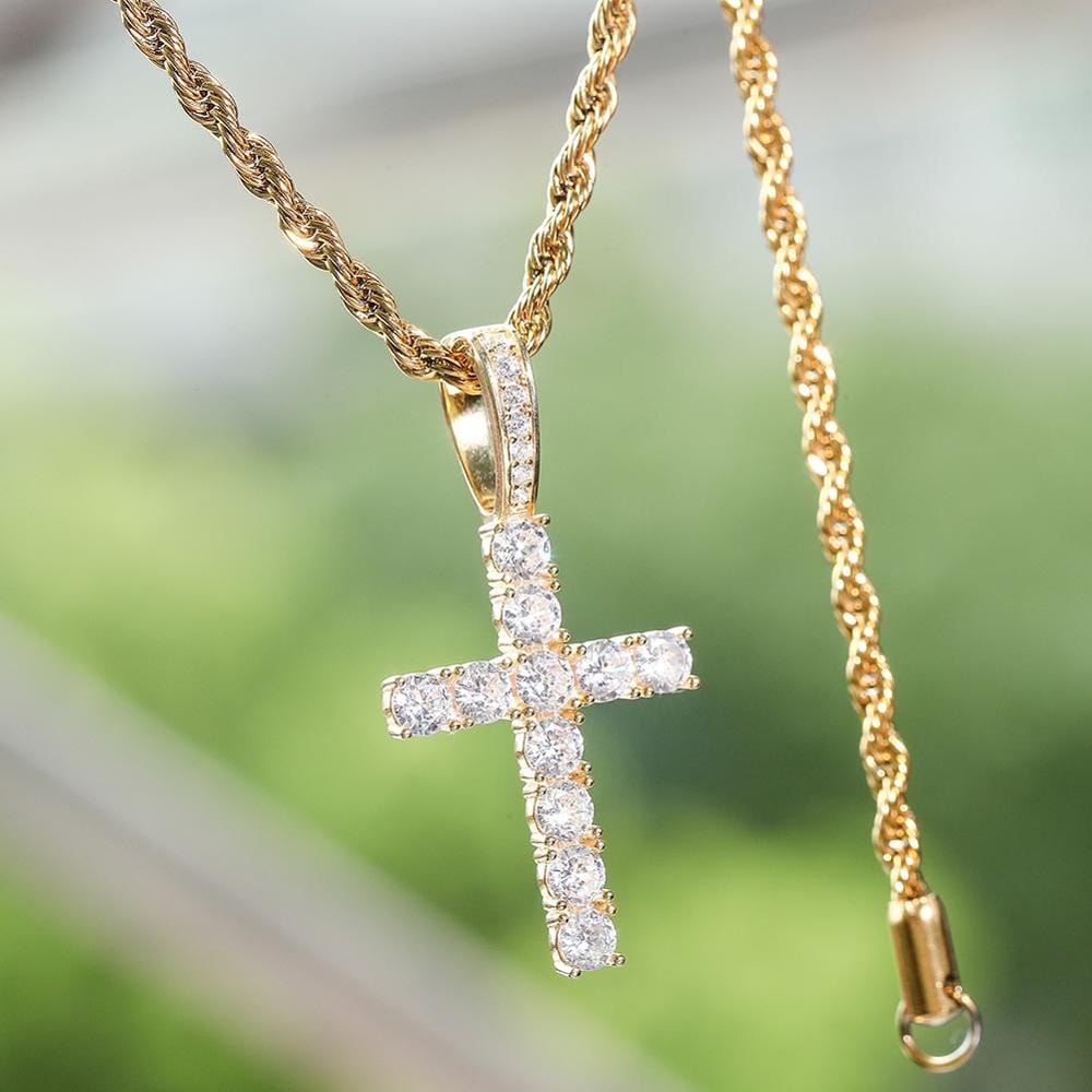gold cross necklace