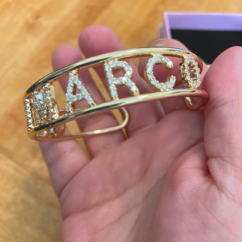 Personalized Bangle Bracelet With Name