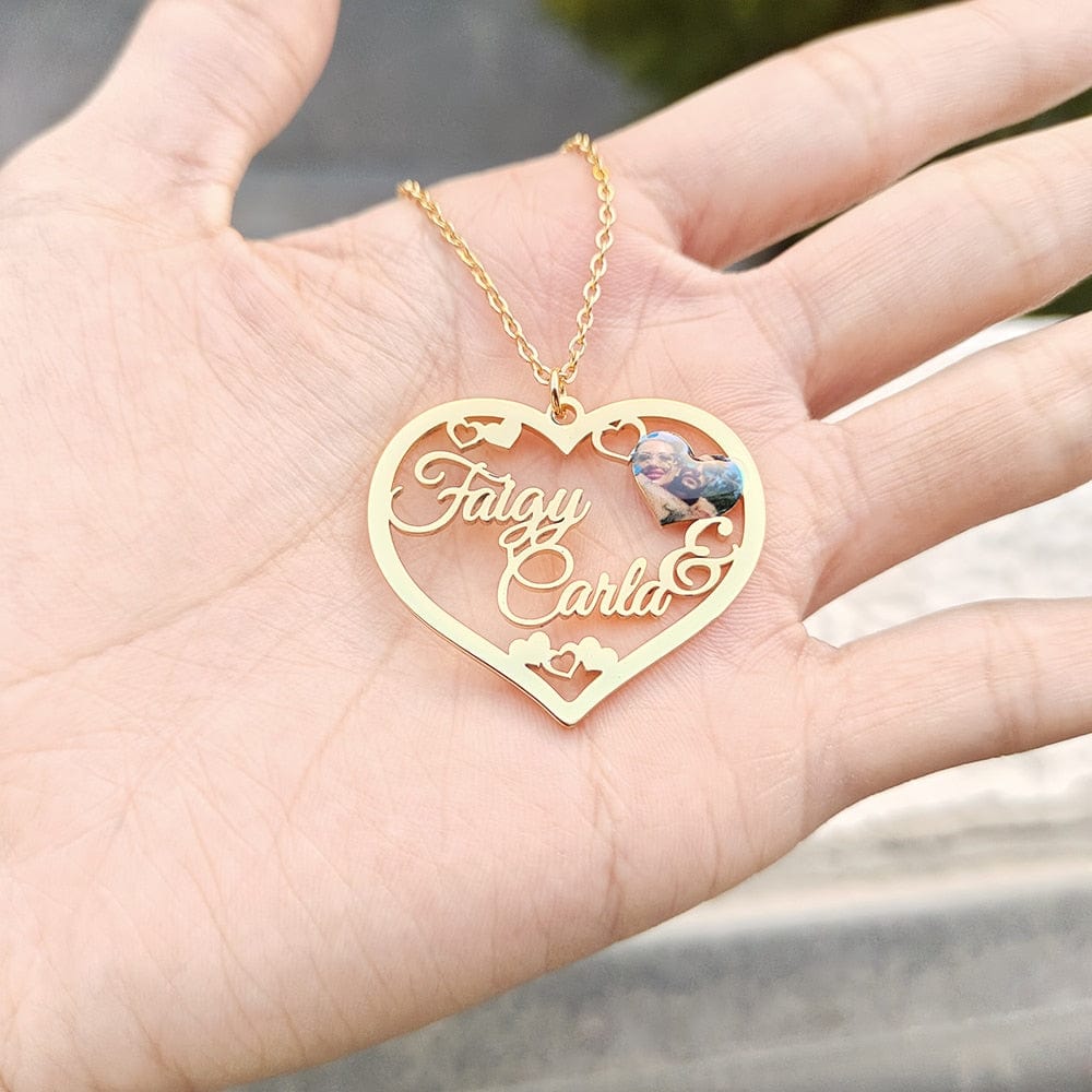 heart photo pendant necklace