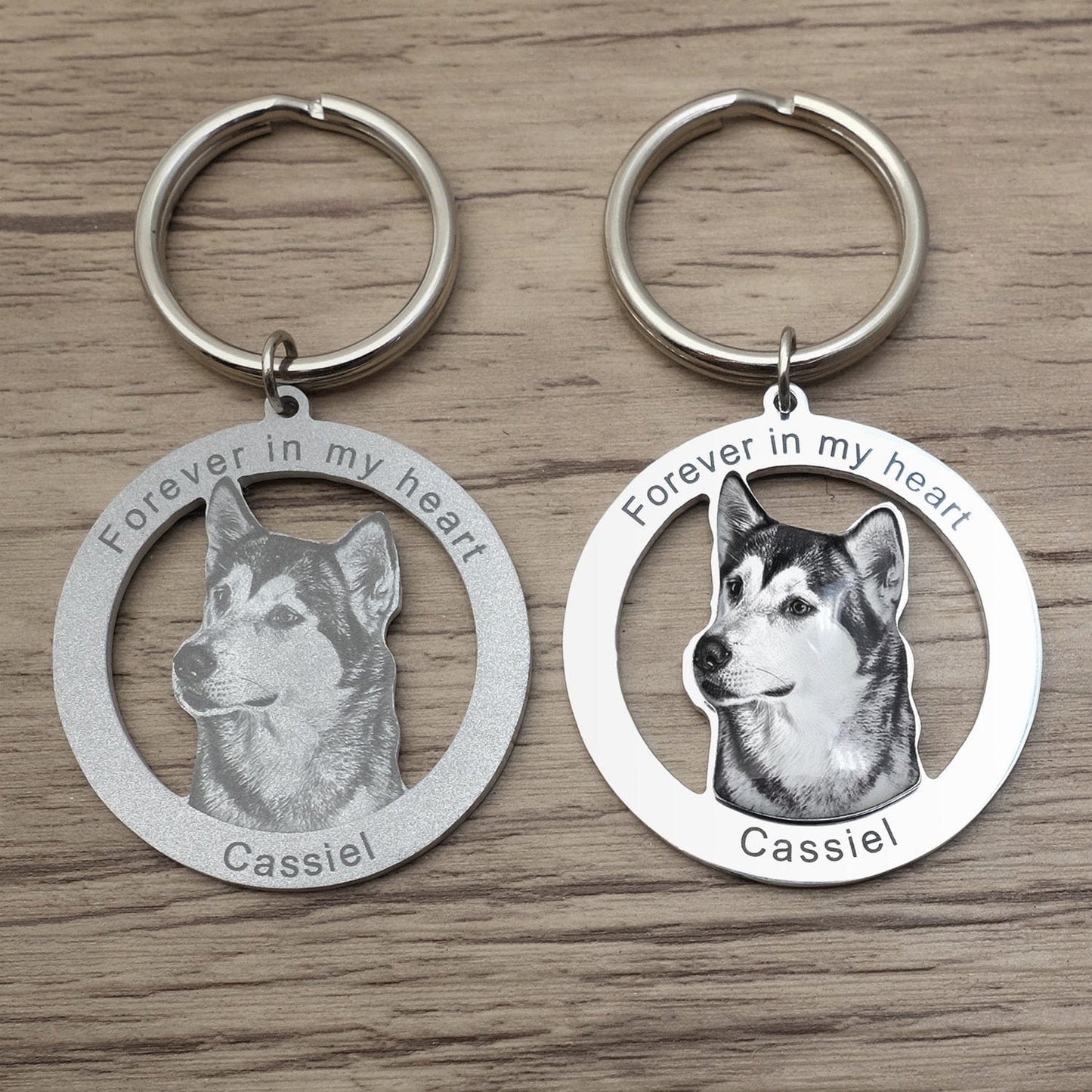 Pet Memorial Keychain With Picture & Engraving