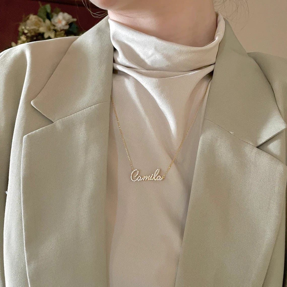 Custom Crystal Name Necklaces