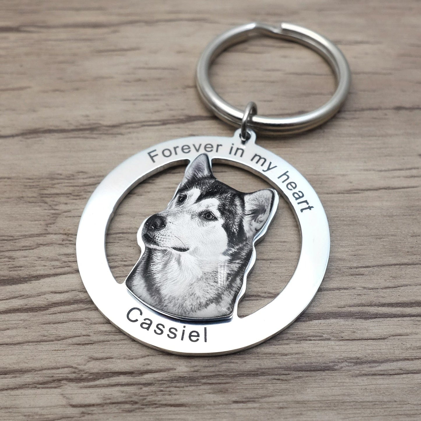 Pet Memorial Keychain With Picture & Engraving