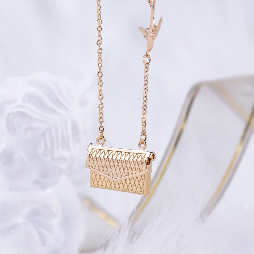 Custom Photo In Pocketbook Memory Necklace