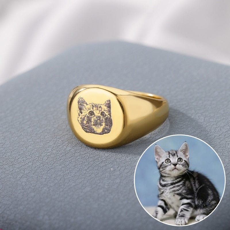 cat photo ring