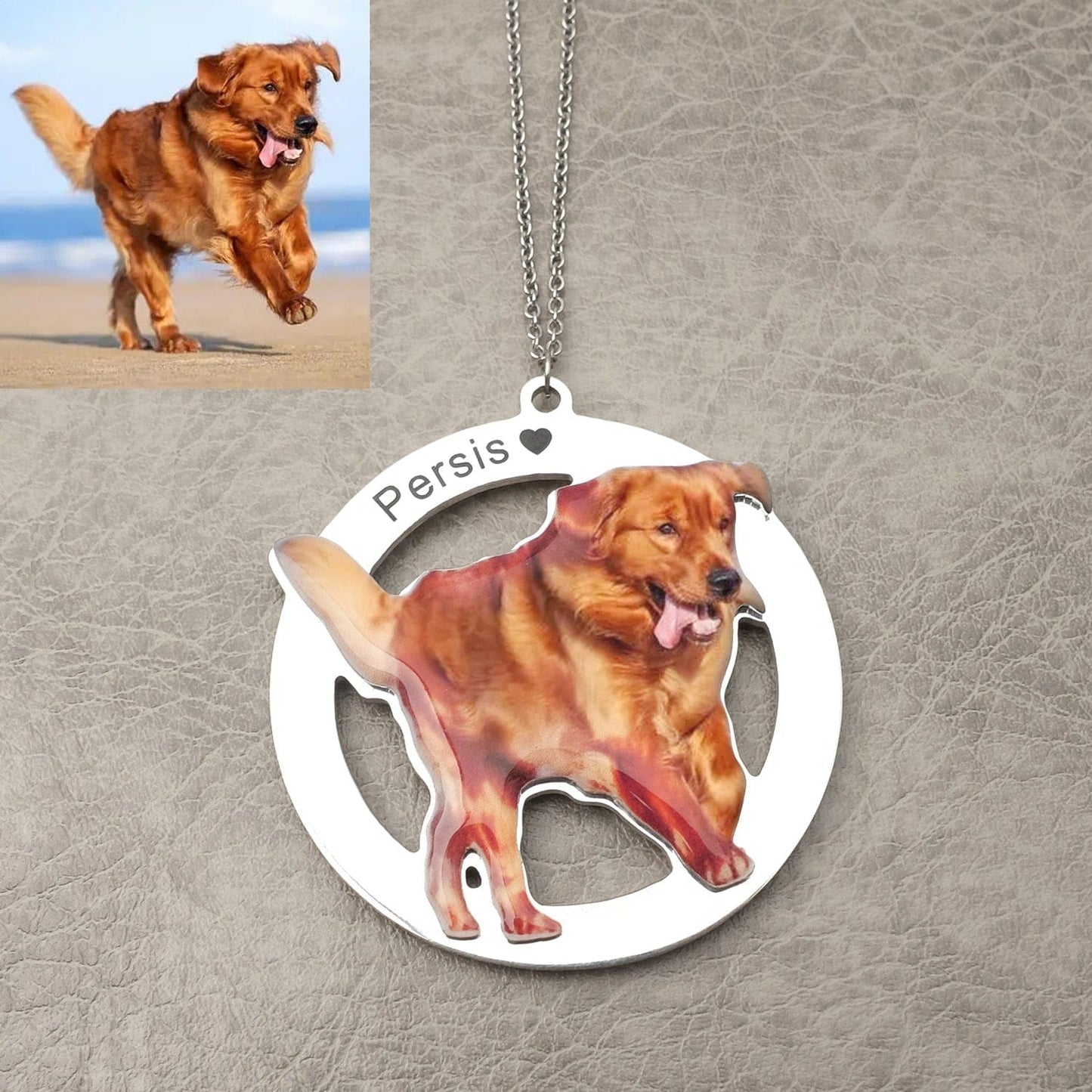 Custom Hanging Pet Photo Car Ornament