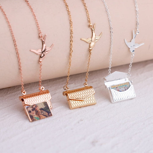 Photo locket necklace