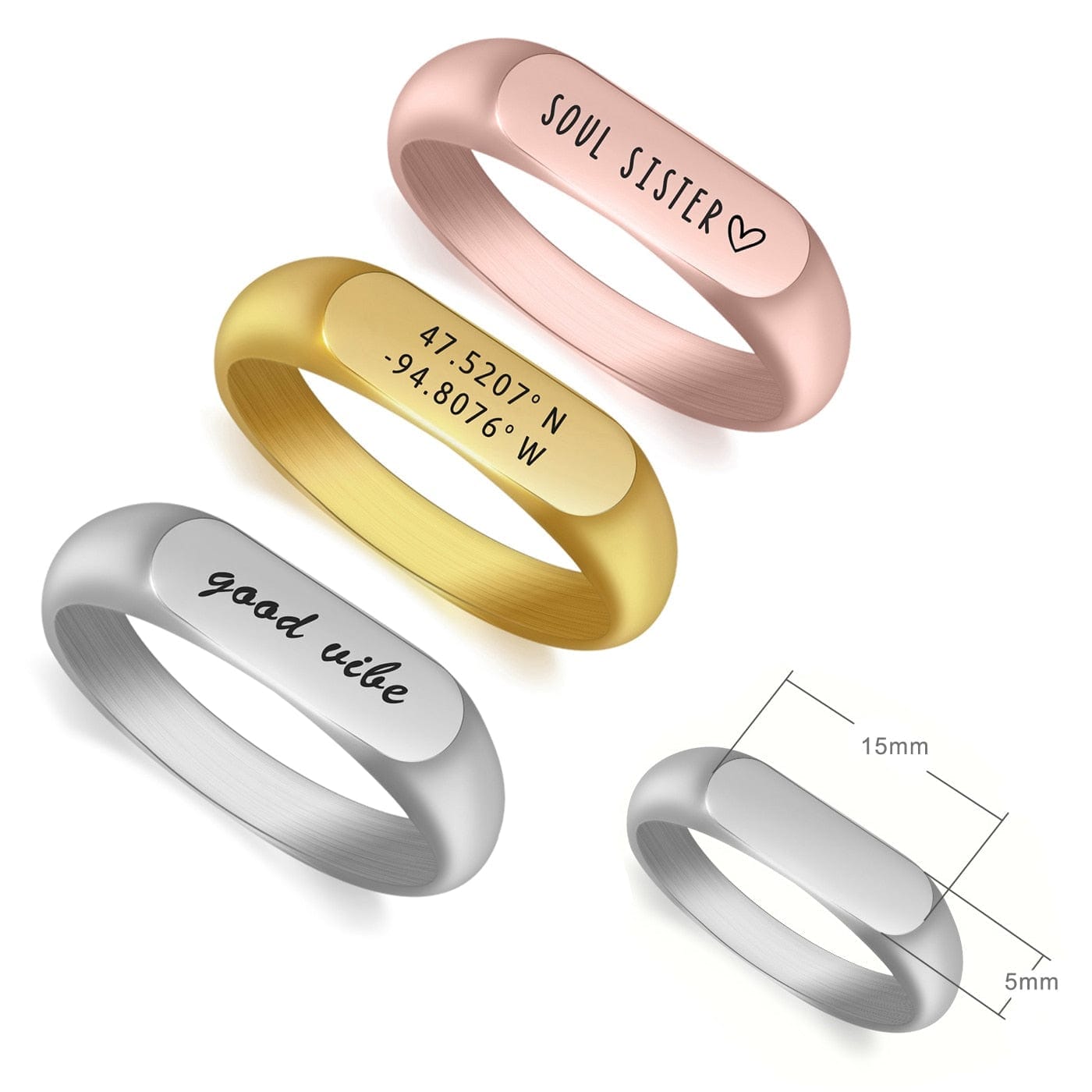 Premium Unisex Custom Engravable Ring