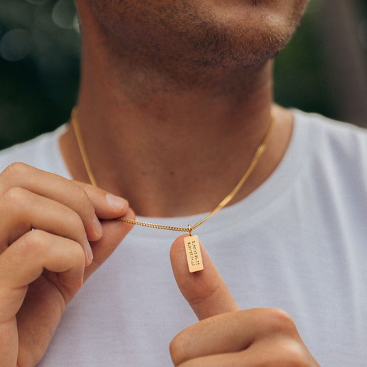 Engravable Bar Necklace