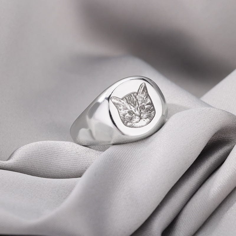 Custom Premium Pet Portrait Photo Rings