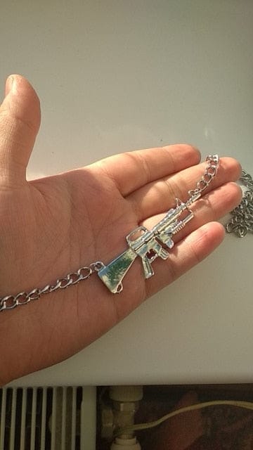 AR-15 Rifle Pendant Necklace