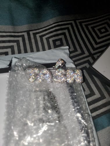 Bubble Letter Style Custom Name Pendant Necklace & AAA Zircon Diamonds