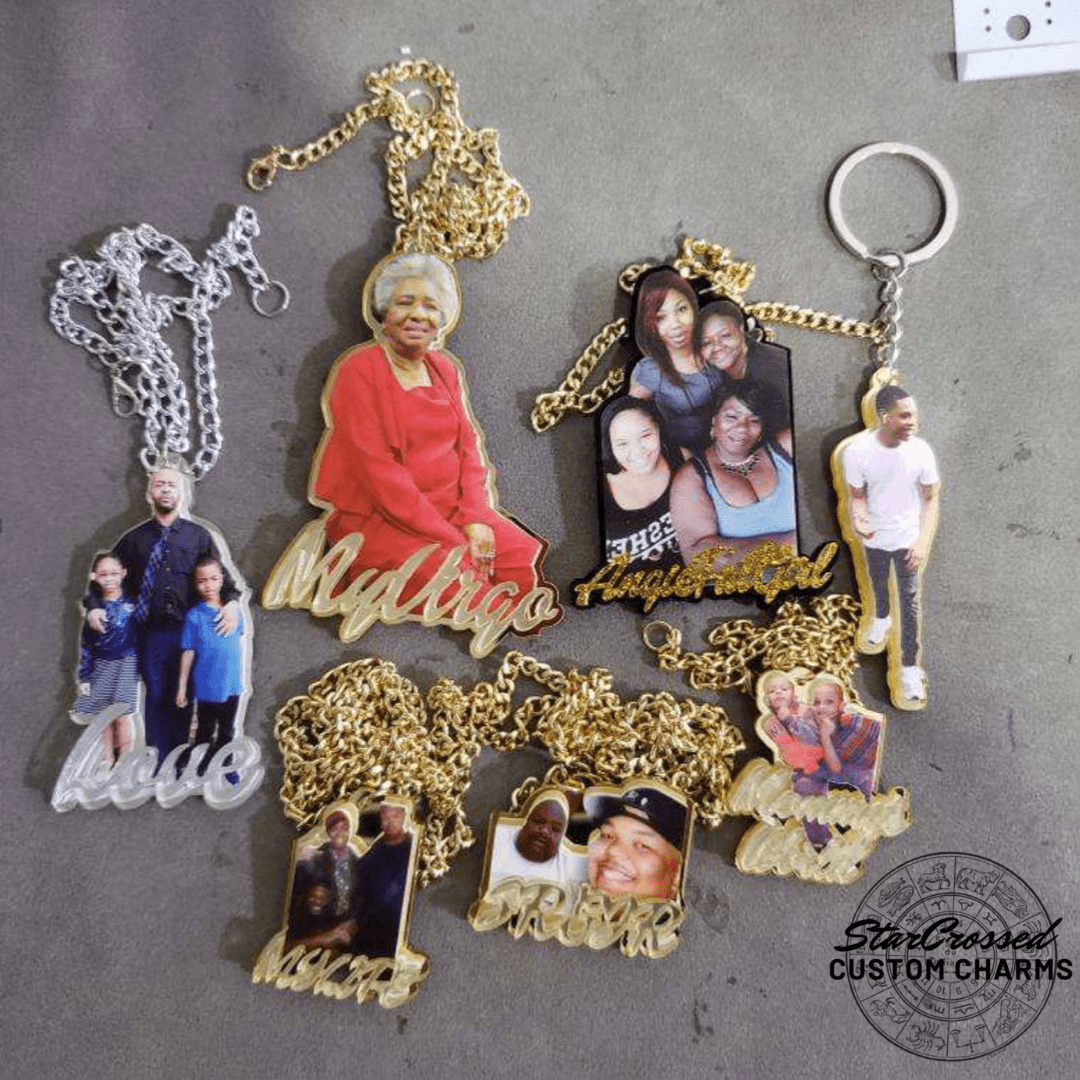 2D Photo Pendant Necklace Custom Picture Necklace