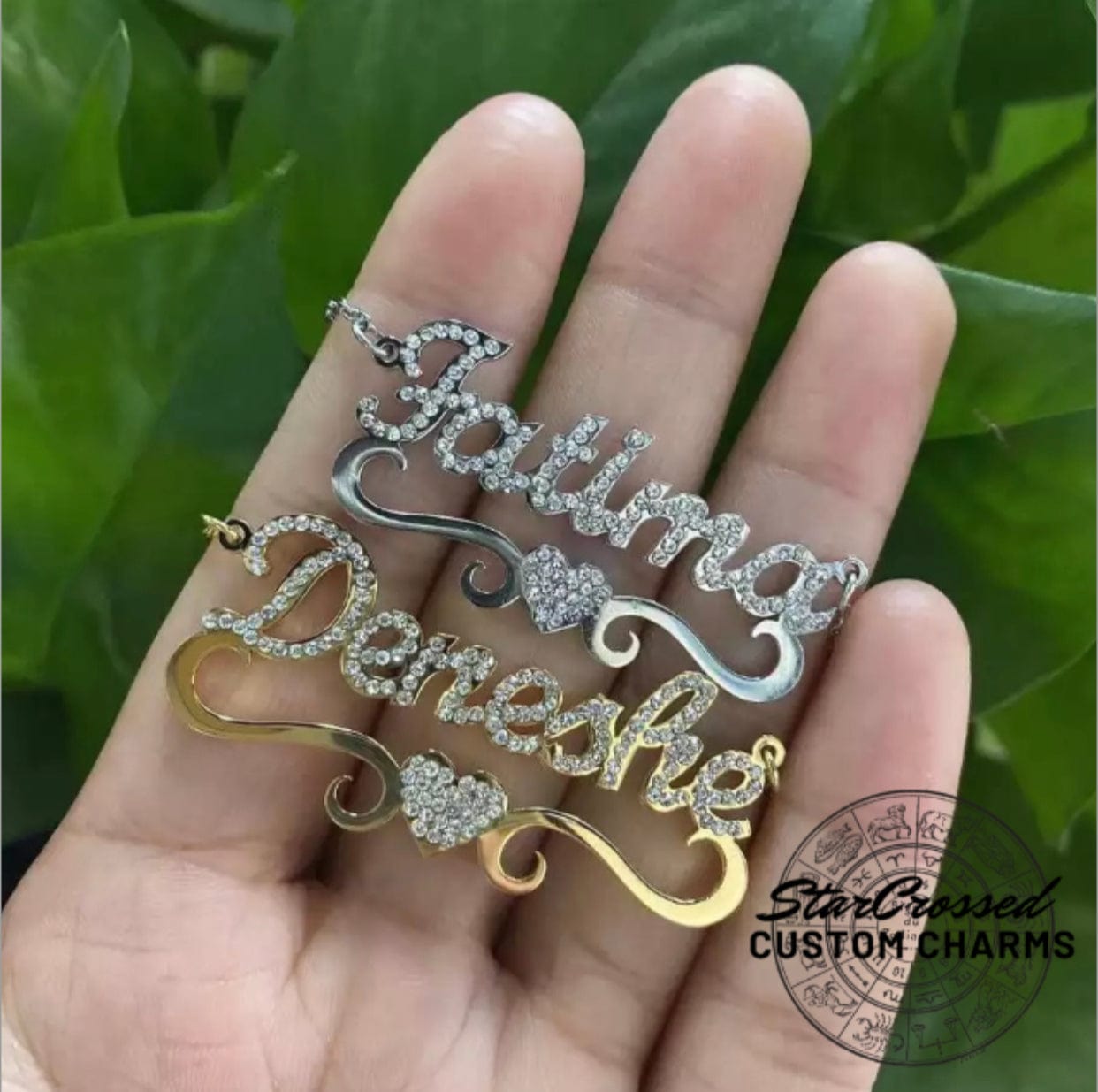 Personalized Name Pendant Necklace With Heart Accent