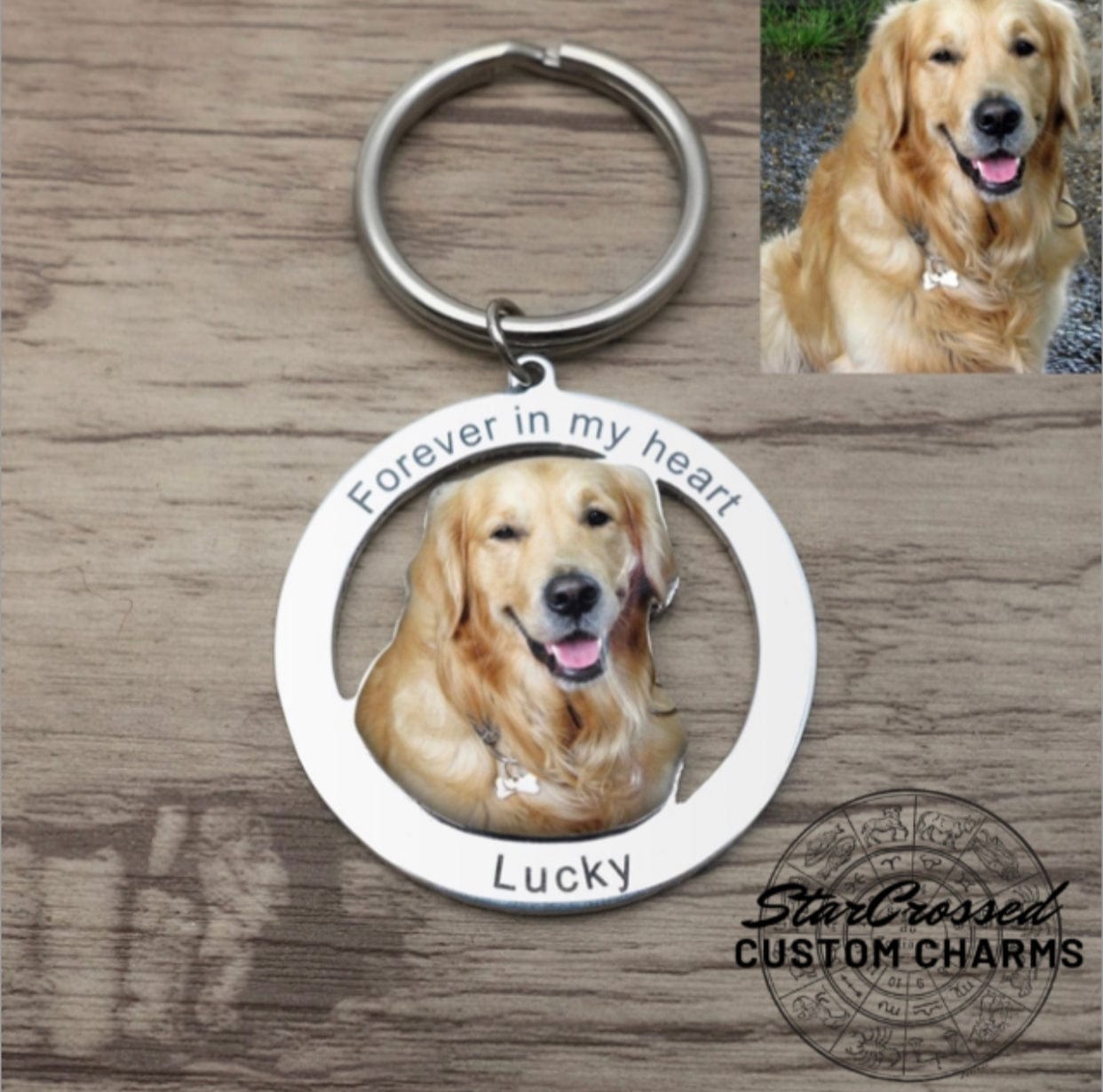 Dog Keyring with Engraving