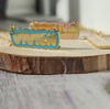 Custom Colored Enamel Bubble Letter Name Necklace