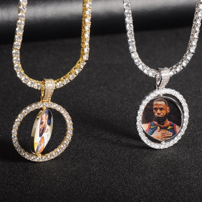 double sided custom photo pendant