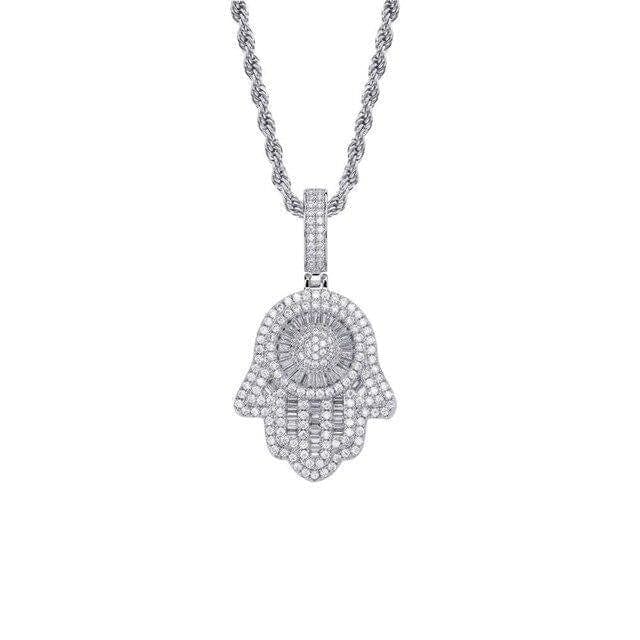 White Gold Hamsa