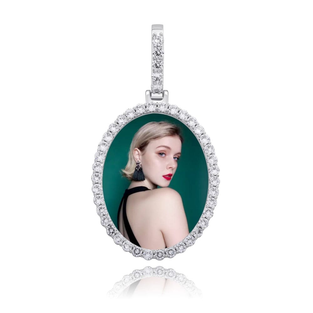 Custom Oval Picture Pendant Necklace - Gold, Rose Gold, White Gold