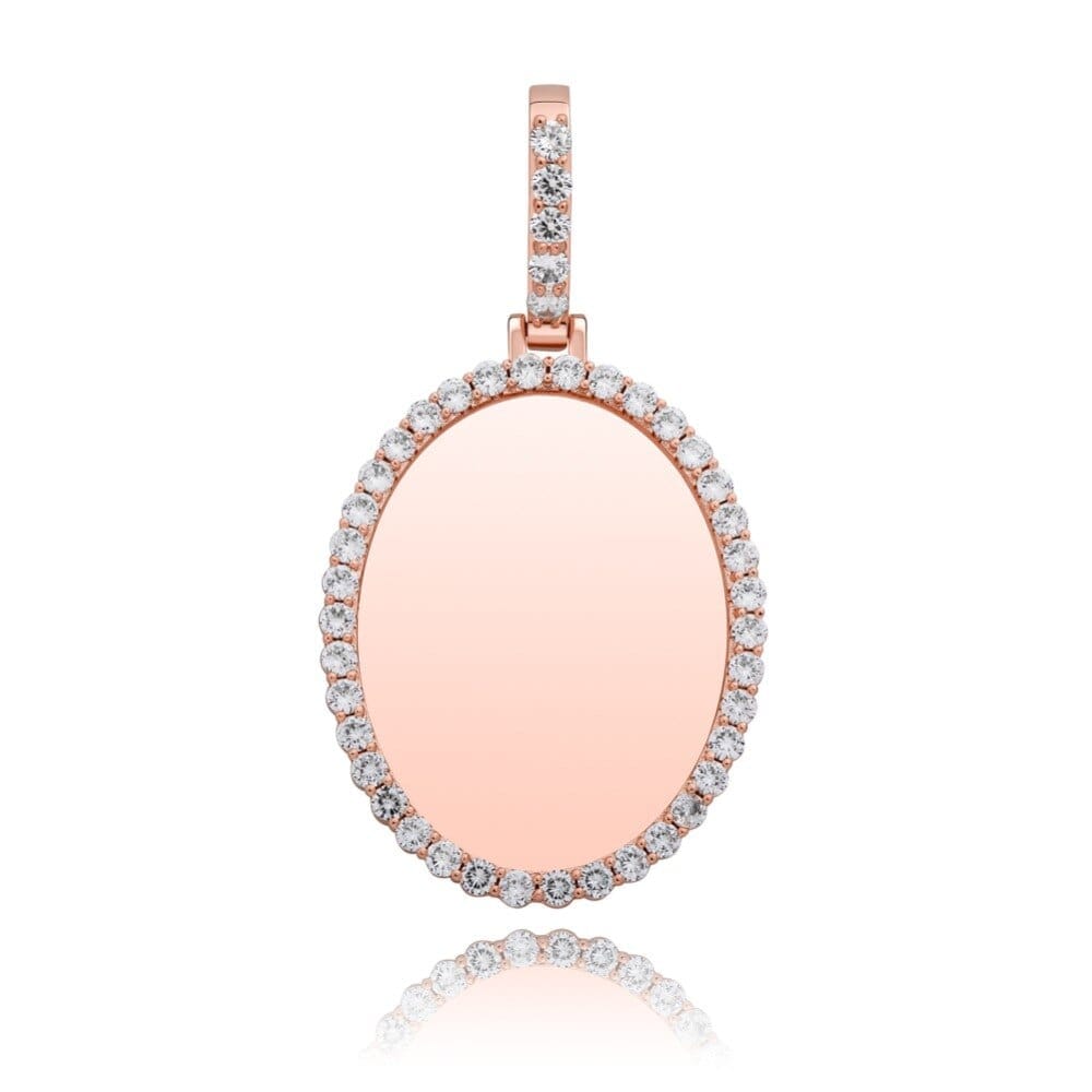 Custom Oval Picture Pendant Necklace - Gold, Rose Gold, White Gold