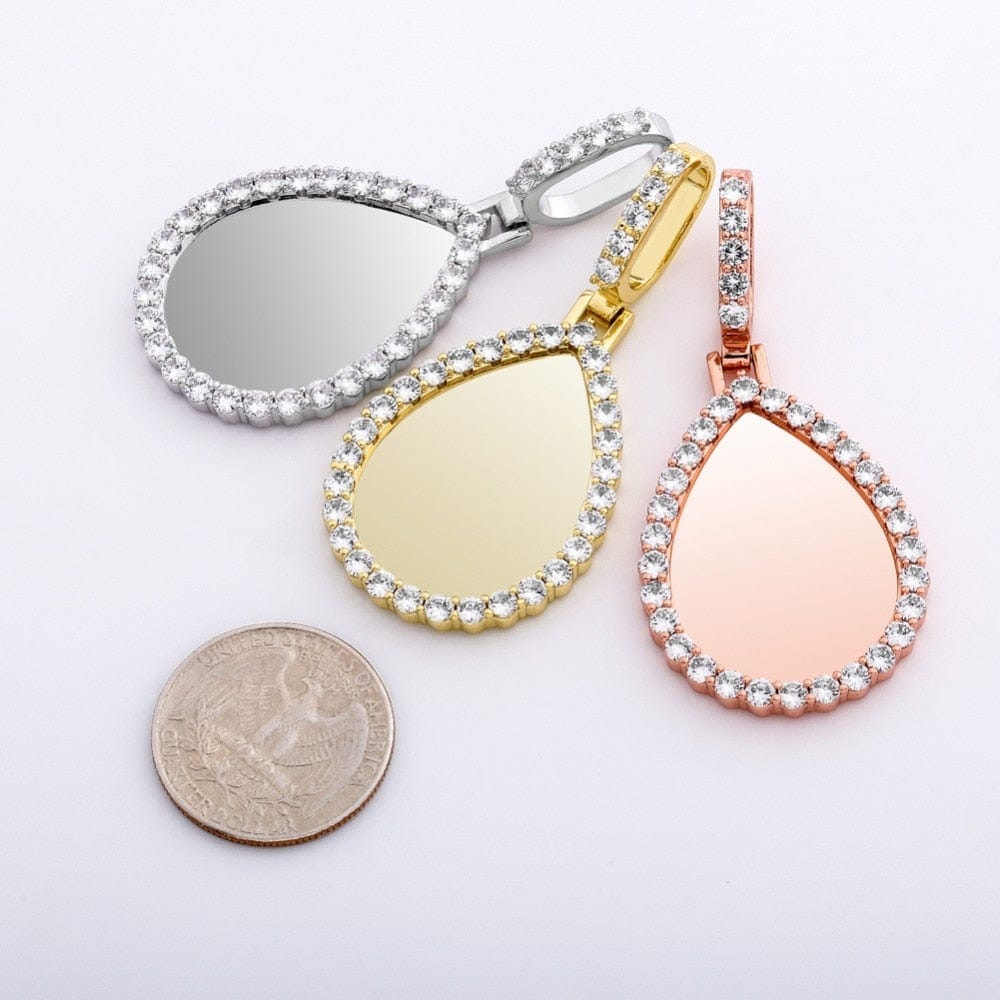 Custom "Tear Drop" Picture Pendant Necklace