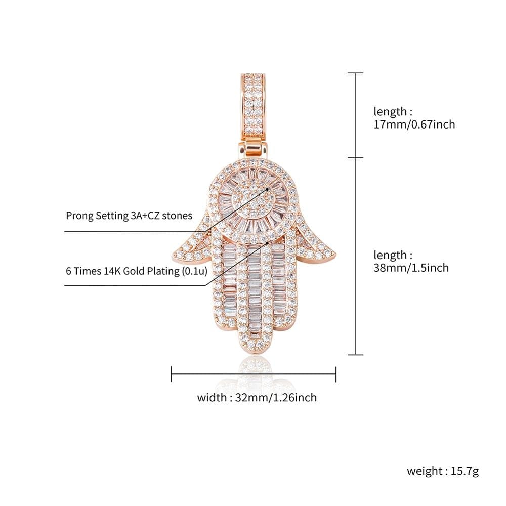 Hamsa Hand Of Fatima Charm Necklace