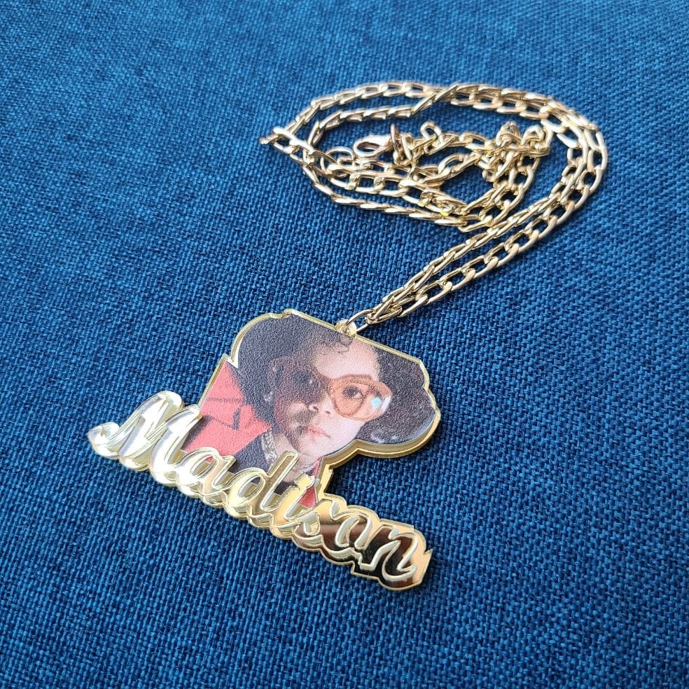Custom 2D Photo Pendant Necklace