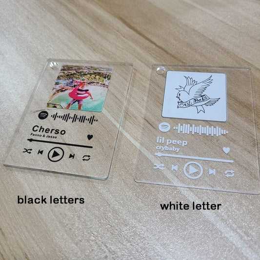 Personalized Spotify Song Keychain With Photo