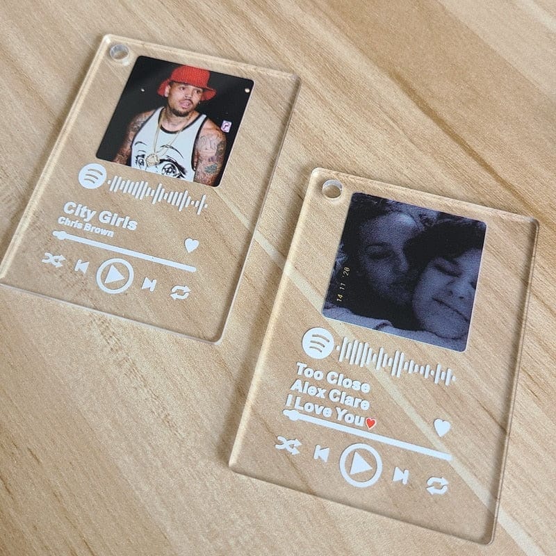 Custom song keychain