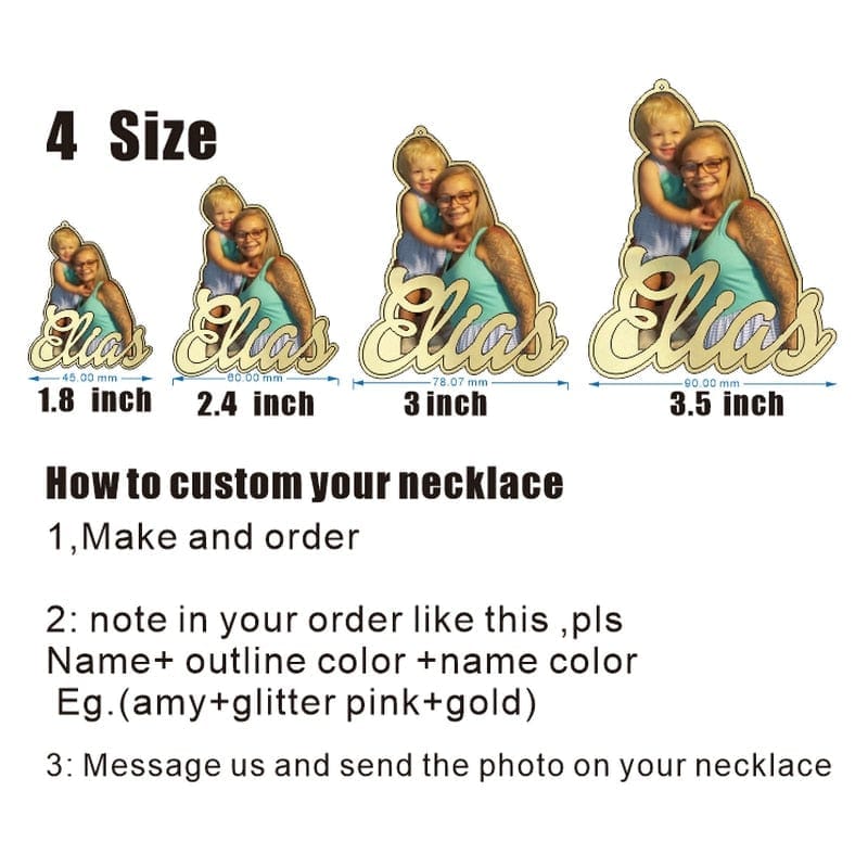 Personalized Laser Cut 2D Picture & Name Keychain