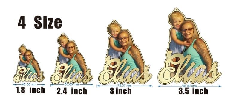 Personalized Laser Cut 2D Picture & Name Keychain
