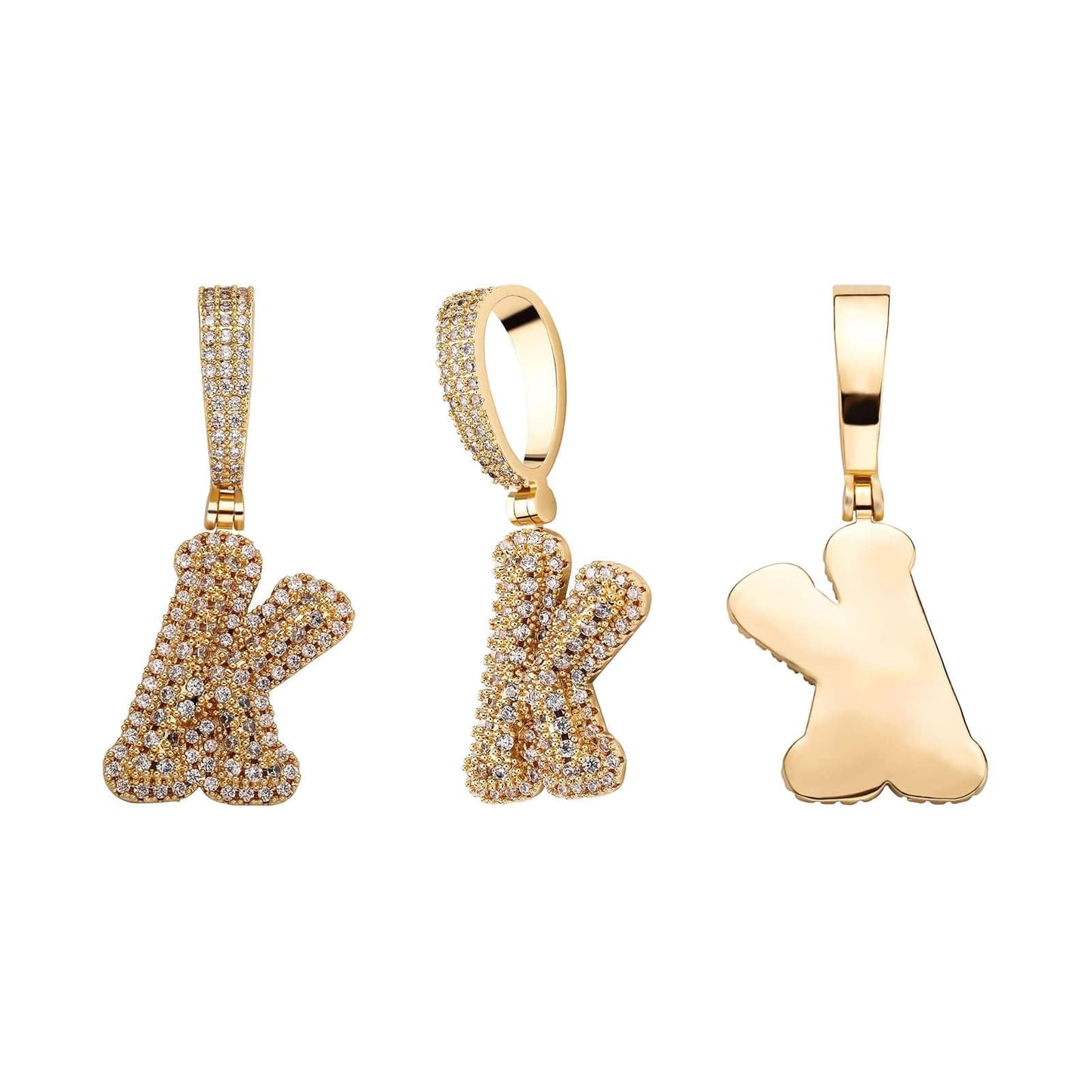 A-Z Double Layer Initial/Letter Pendant Necklaces - Gold & Silver