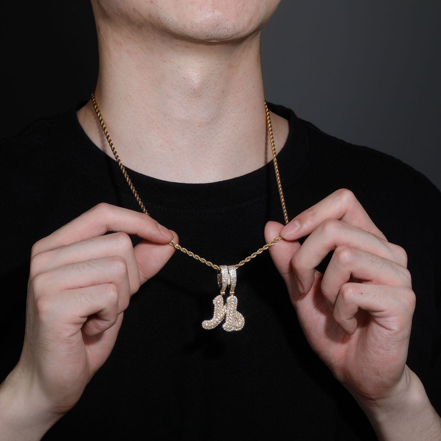 A-Z Double Layer Initial/Letter Pendant Necklaces - Gold & Silver
