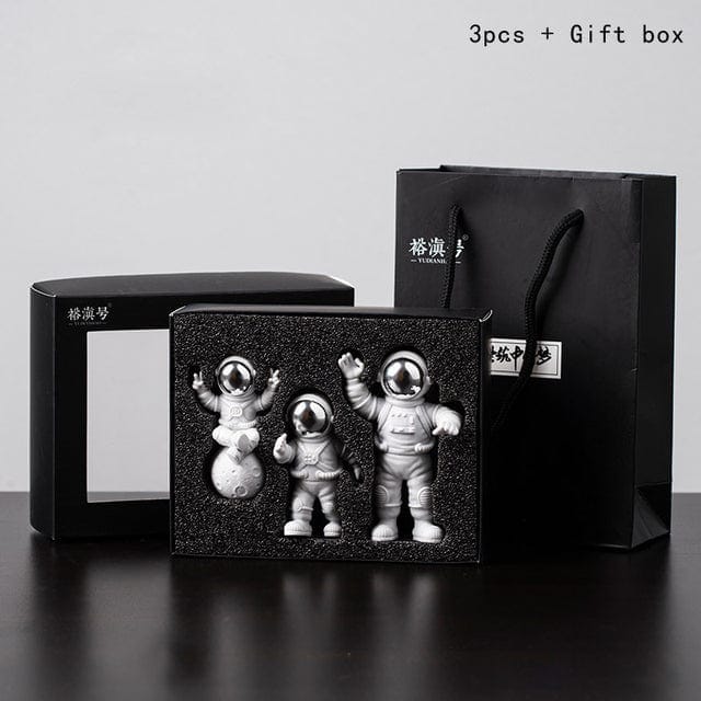 3 Piece Astronaut Action Figures and Moon - Room Decor