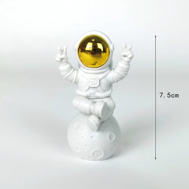 3 Piece Astronaut Action Figures and Moon - Room Decor