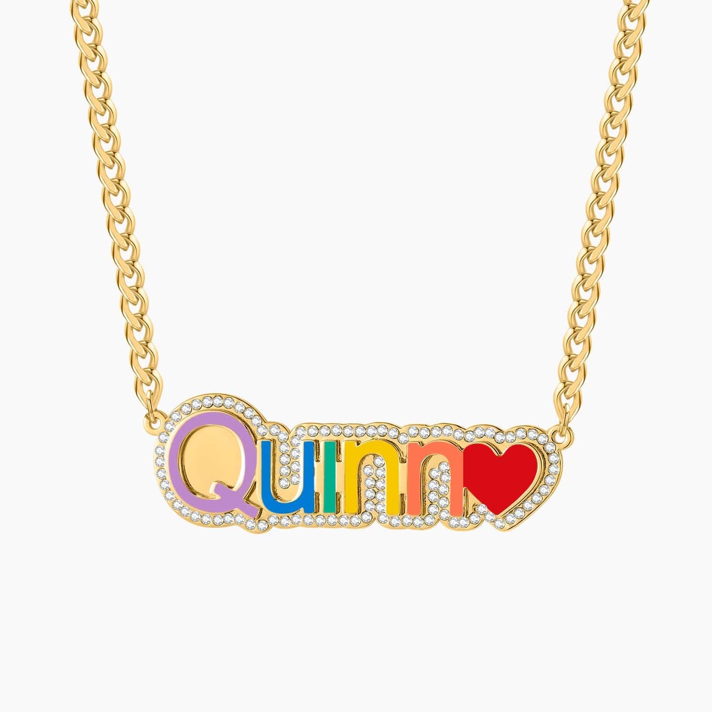 Custom Rainbow Name Necklace For Children