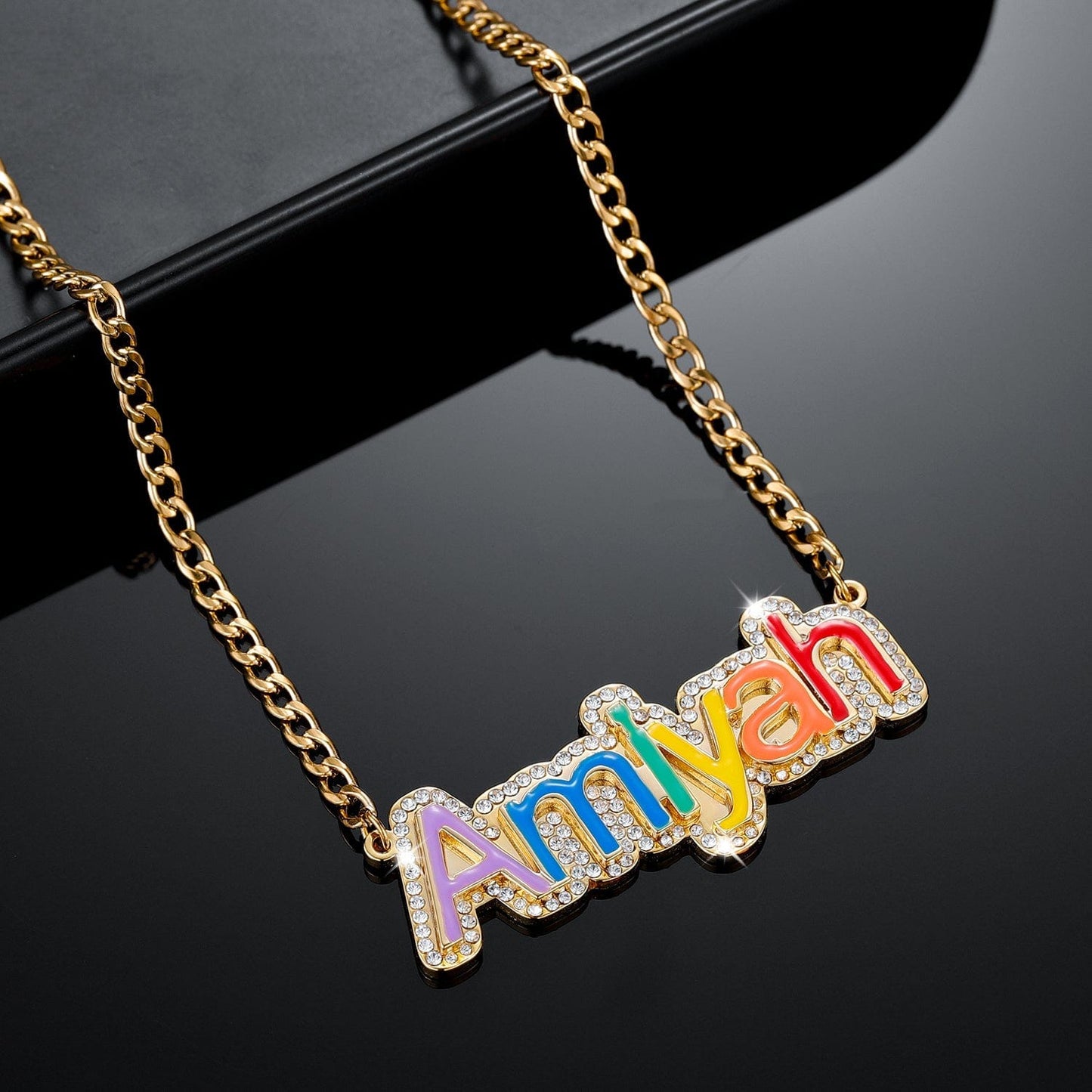Custom Rainbow Name Necklace For Children
