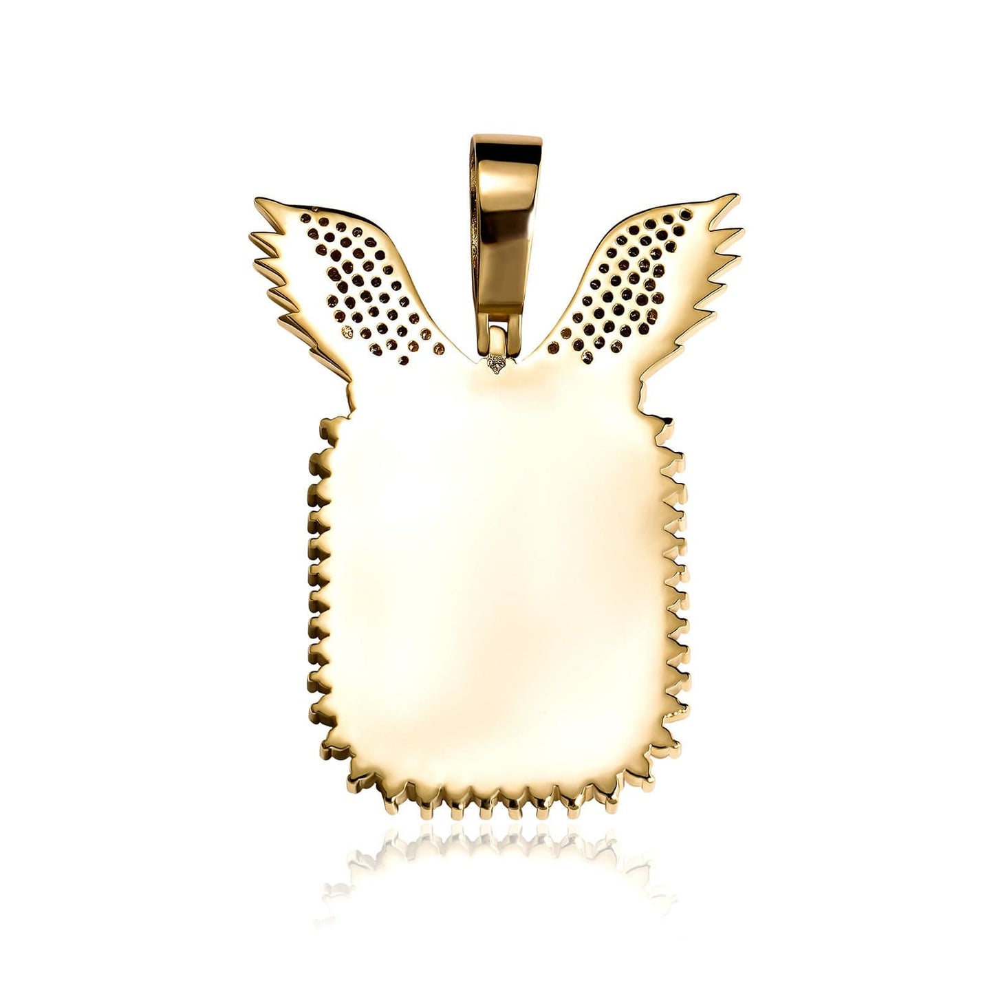 Custom Winged Dog Tag Photo Pendant Necklace