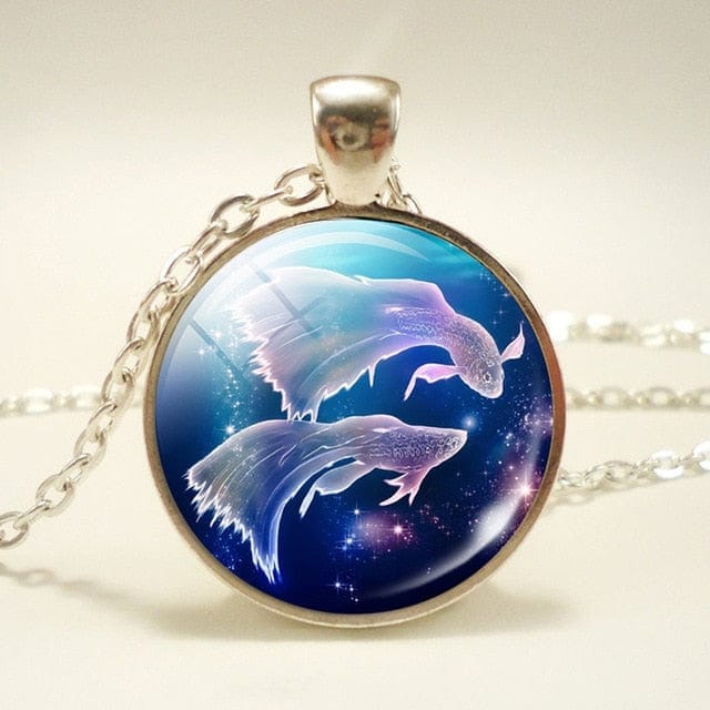 Glass Dome Zodiac Pendant & Necklace