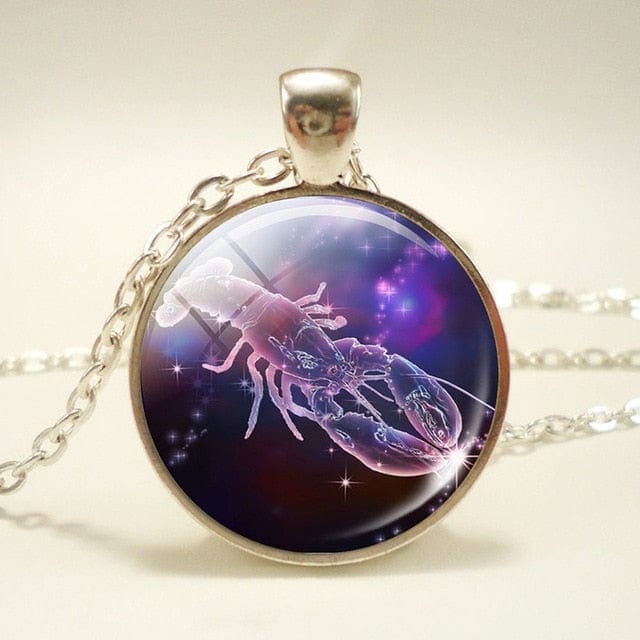 Glass Dome Zodiac Pendant & Necklace