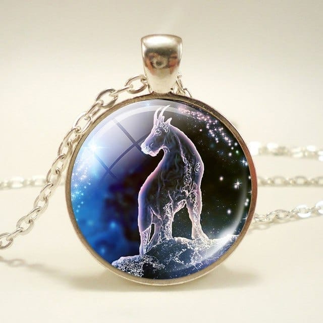 Glass Dome Zodiac Pendant & Necklace