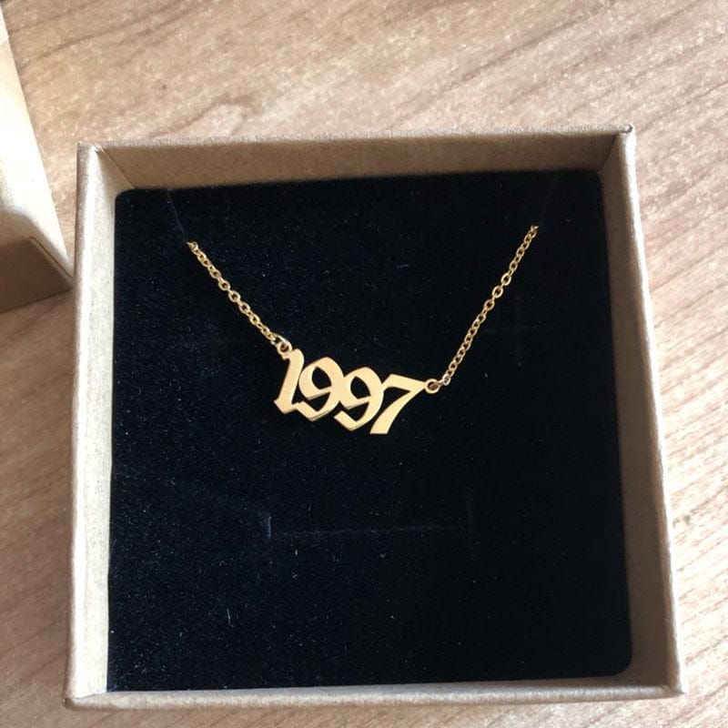 Gold Birth Year Necklace