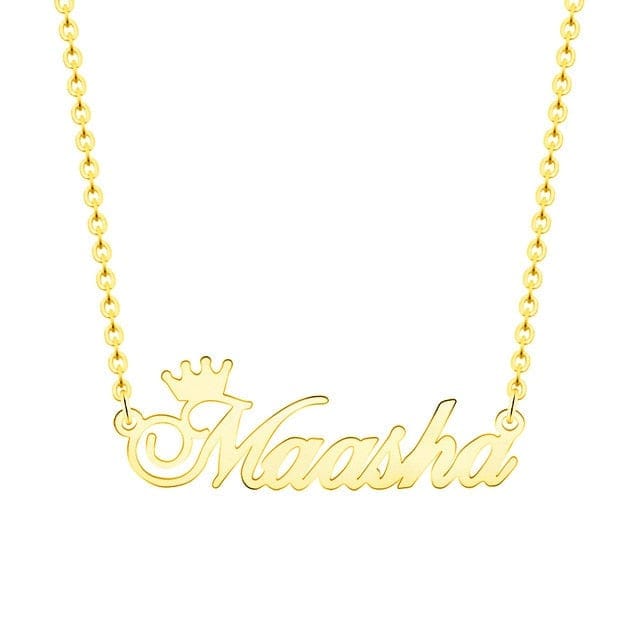 Custom Name Necklace With Crown