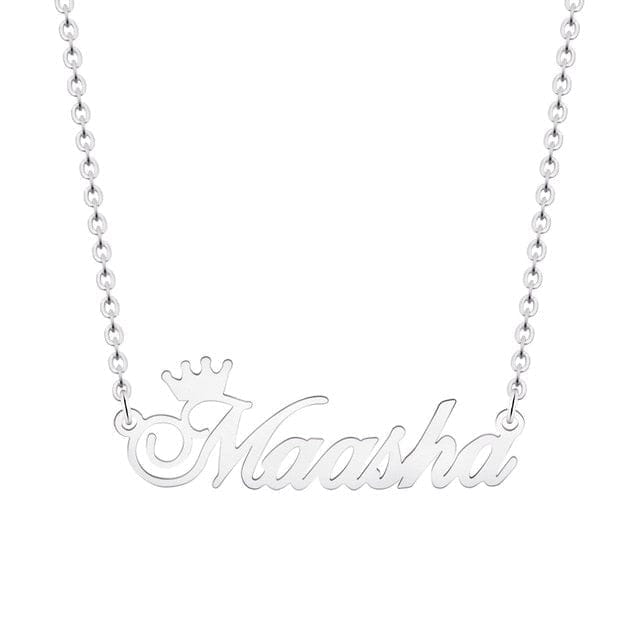 Custom Name Necklace With Crown