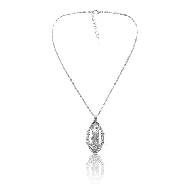 Vintage Carved Coin Pendant Necklaces
