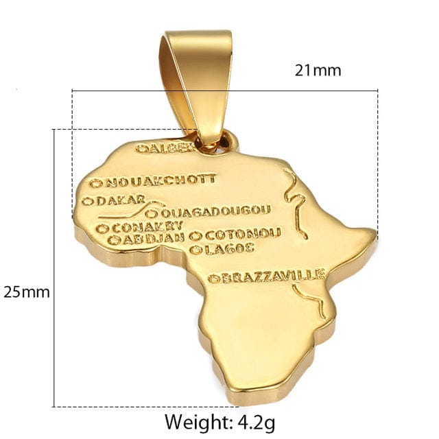 Champagne Yellow Gold Country/Map Pendants