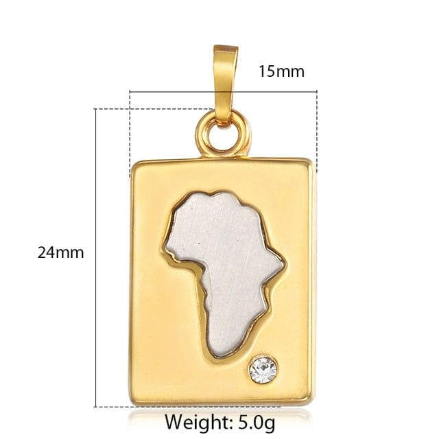 Champagne Yellow Gold Country/Map Pendants