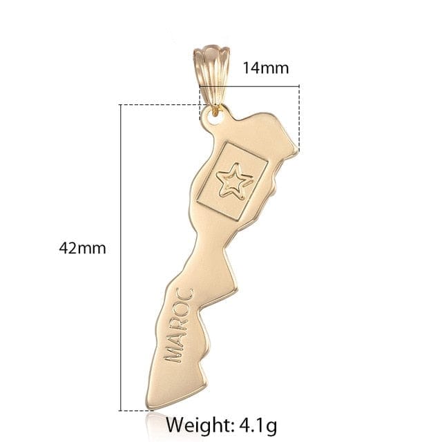 Champagne Yellow Gold Country/Map Pendants