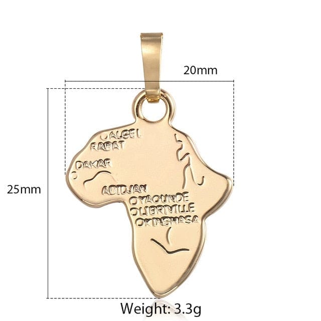 Champagne Yellow Gold Country/Map Pendants