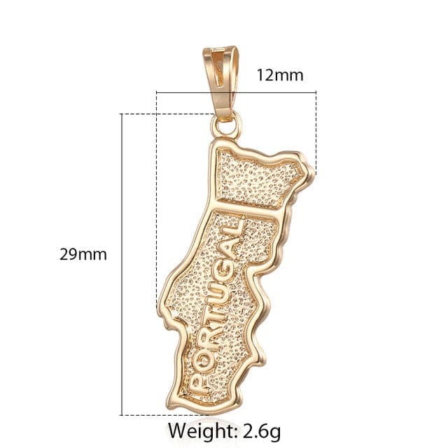 Champagne Yellow Gold Country/Map Pendants